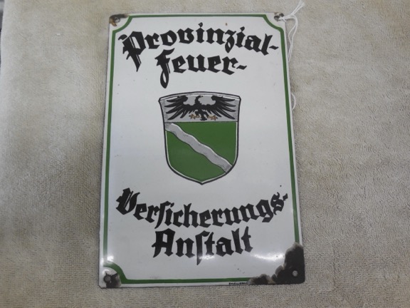 Provinzial Feuer - German fire mark - Evenden #113P - about 1910