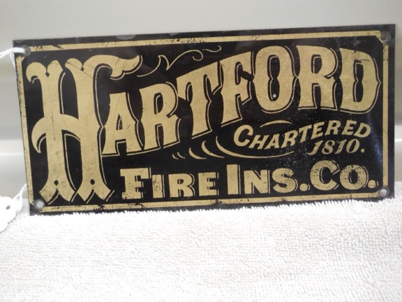 Hartford fire mark - BU#75 VA  6 3/4 x 3 1/8