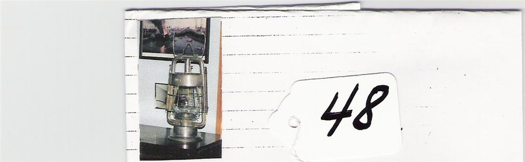 Fire Department Lantern. (Fire King). Dietz "Fir