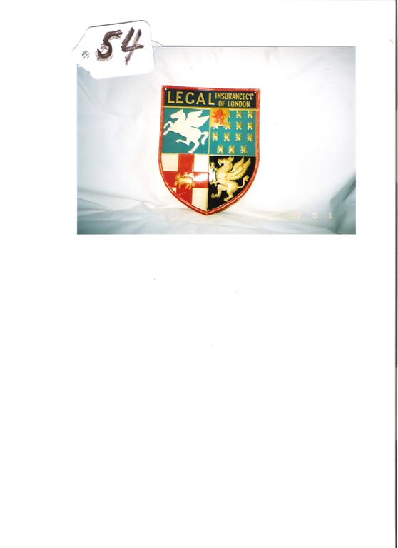 Legal and General Assurance. Tin Mark. 9 1/4"x 8