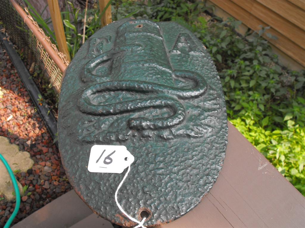 Fire Association of Philadelphia. Cast Iron. Oval