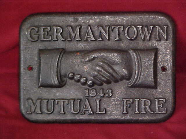 Germantown Mutual Fire 1843. Philadelphia, Pennsyl