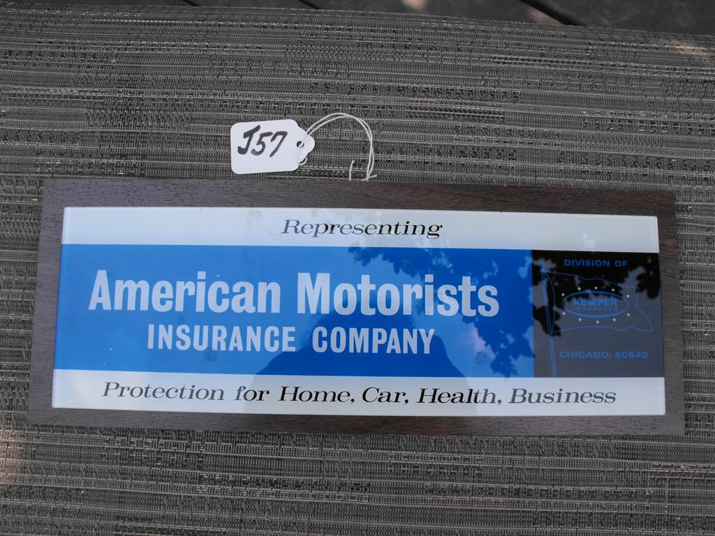 Small Sign. Representing American Motorists Insur
