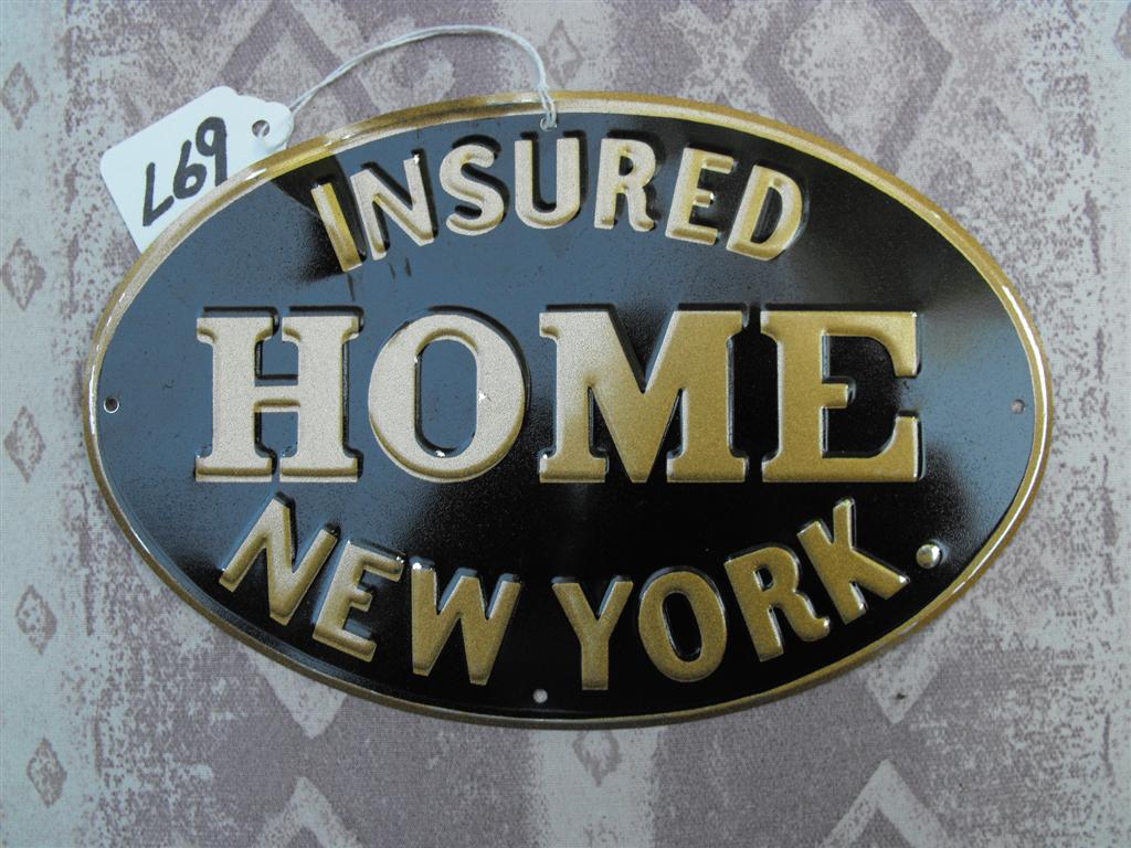 Modern reissue of original fire mark BU 233. Insu