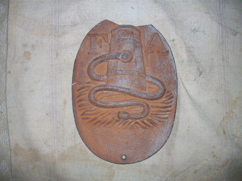 Fire Association mark- BU #90. Mark was damaged as