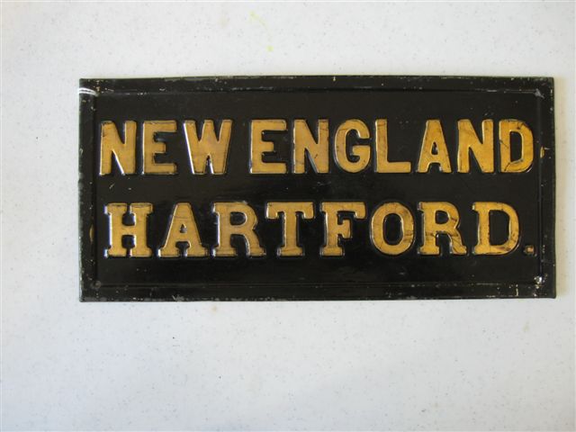 New England, Hartford; tin-excellent condition, 99
