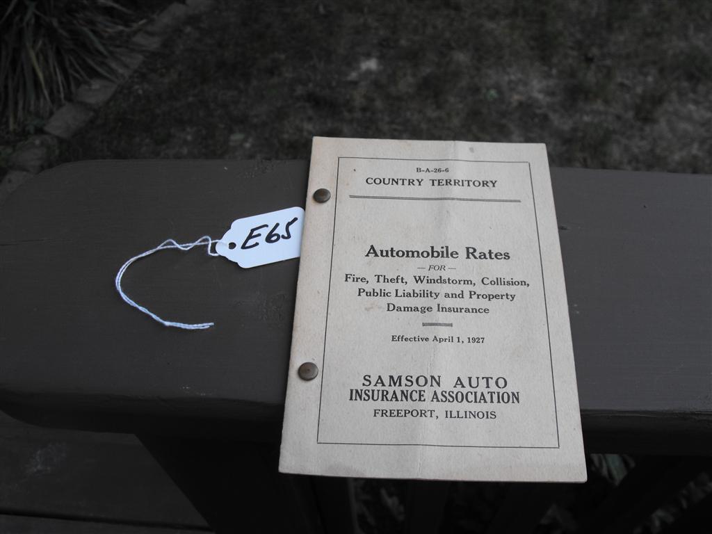 Automobile Rates Pamphlet. Effective April 1, 192