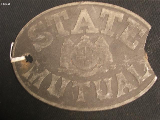 5.75" tall zinc mark for the State Mutual Fire and