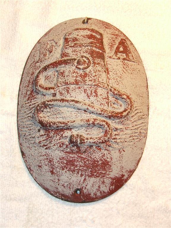 Fire Association mark- 7 5/8" x 11" with drain kn