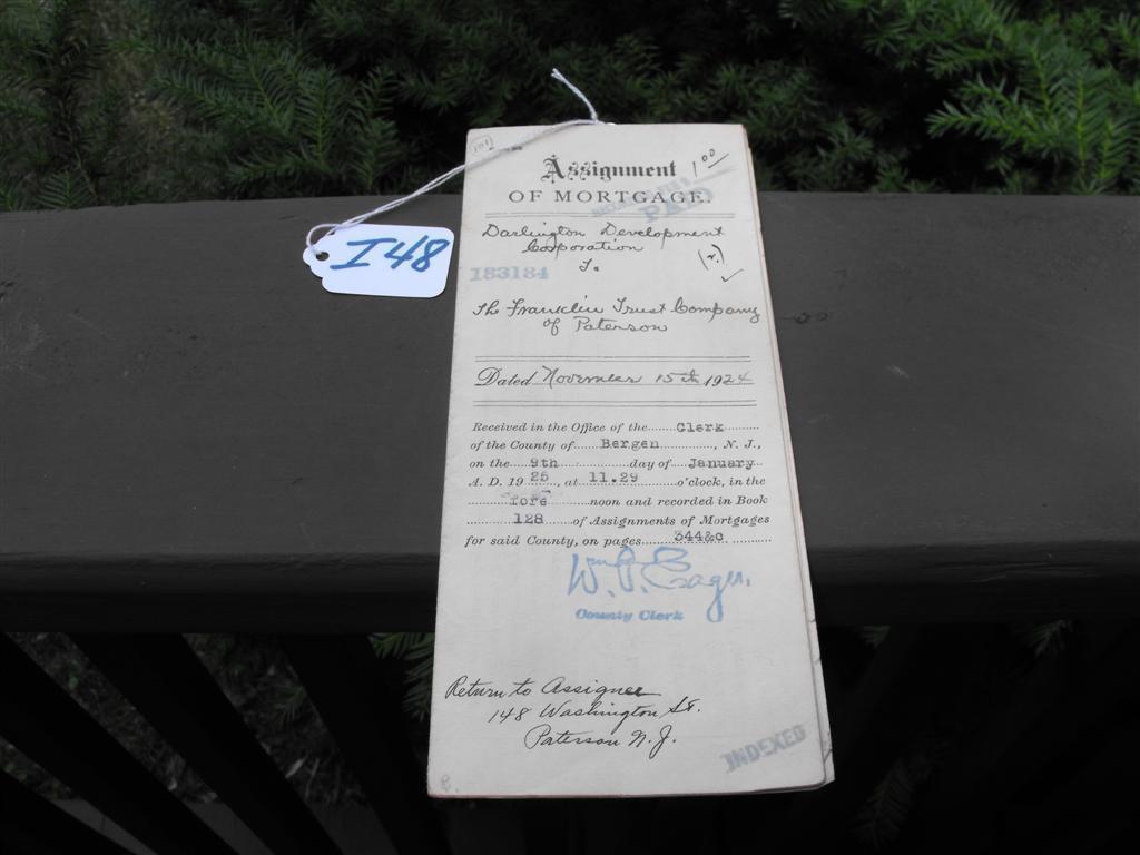 Assignment of Mortgage Document. New Jersey. Date