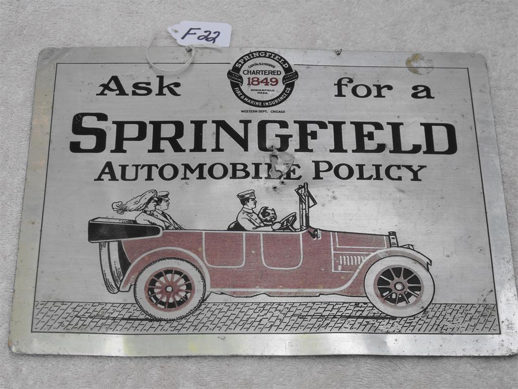 Sign. Springfield & Marine Insurance Co. Gray Ti