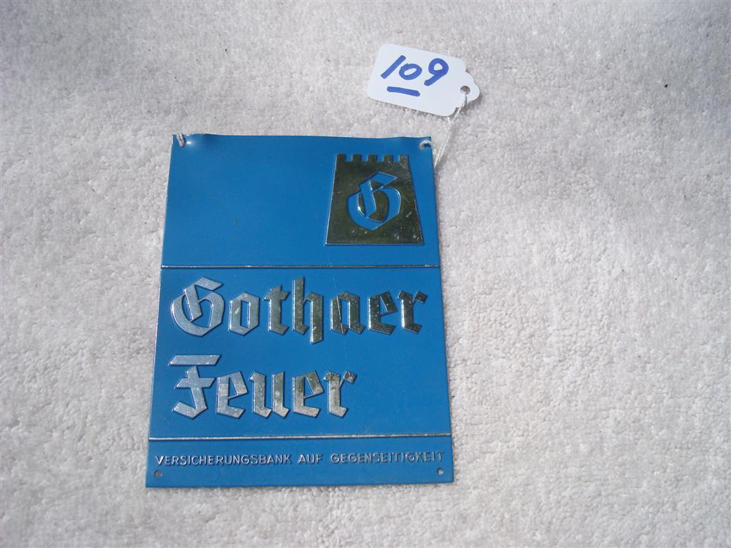 Gothaer Feuer. Gotha, Germany. Light tin. Blue