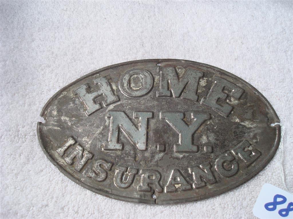 Home Insurance Company. New York, New York. Tin.