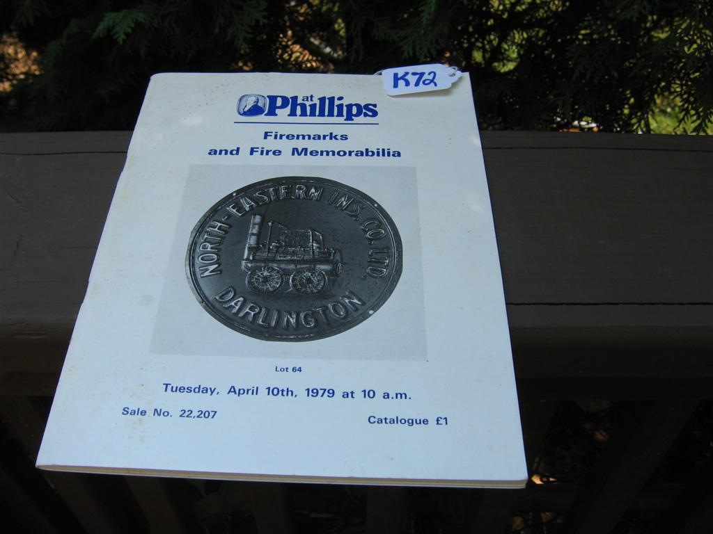 Firemarks and Fire Memorabilia at Phillips. Catal