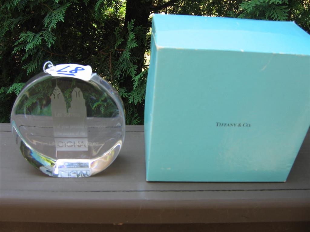 Cigna Companies. Crystal Memento, made by Tiffany