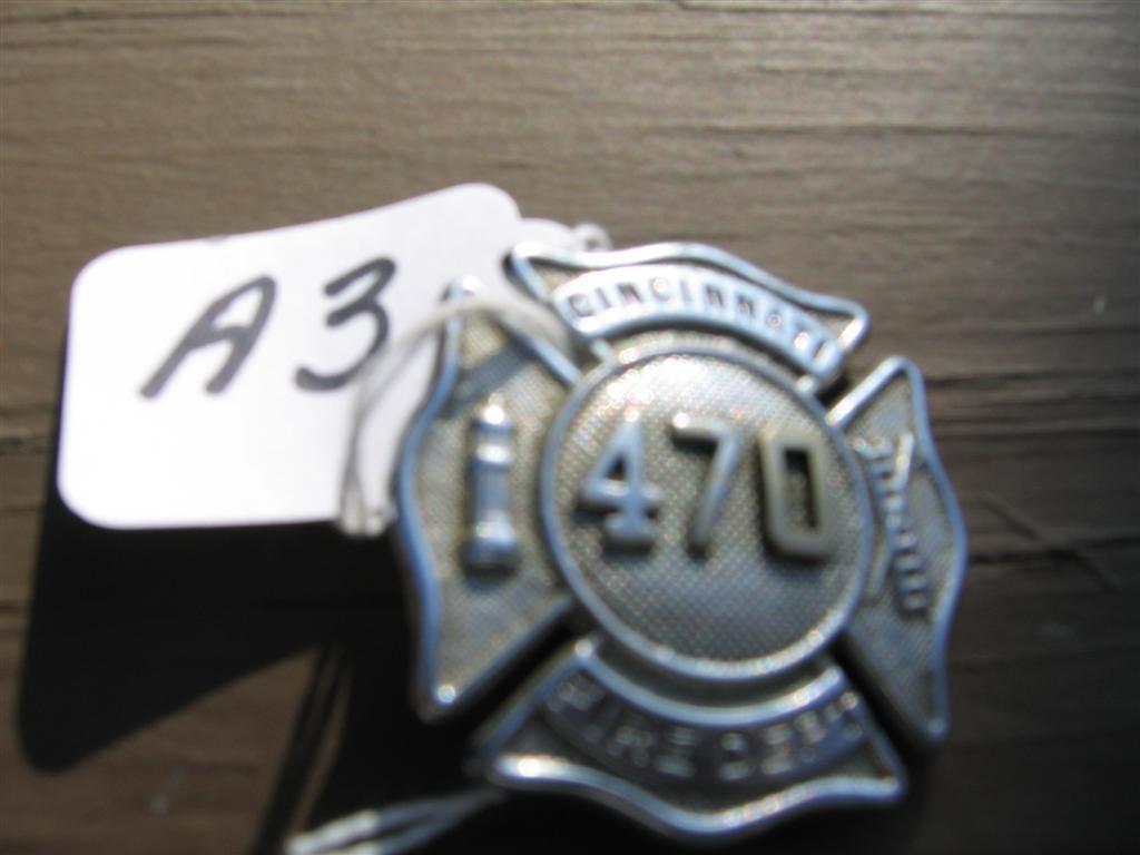 Cincinnati Fire Dept. Stock/Custom Die Badge. 1