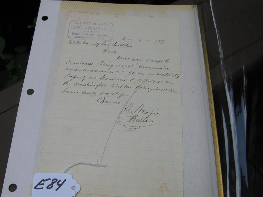 Picture of Letter sent with Commercial Union Assur