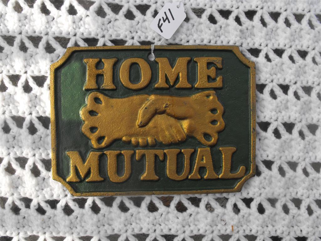 Home Mutual Reproduction Fire Mark. Repro of Bula