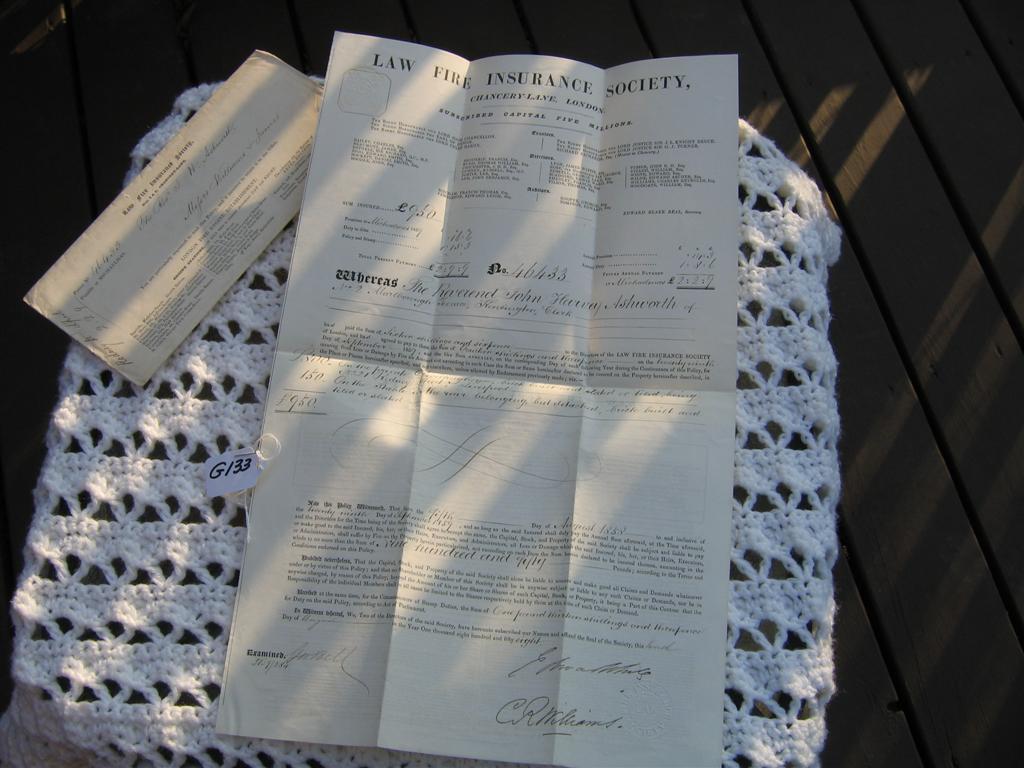 Law Fire Insurance Society, Chancery-Land, London.