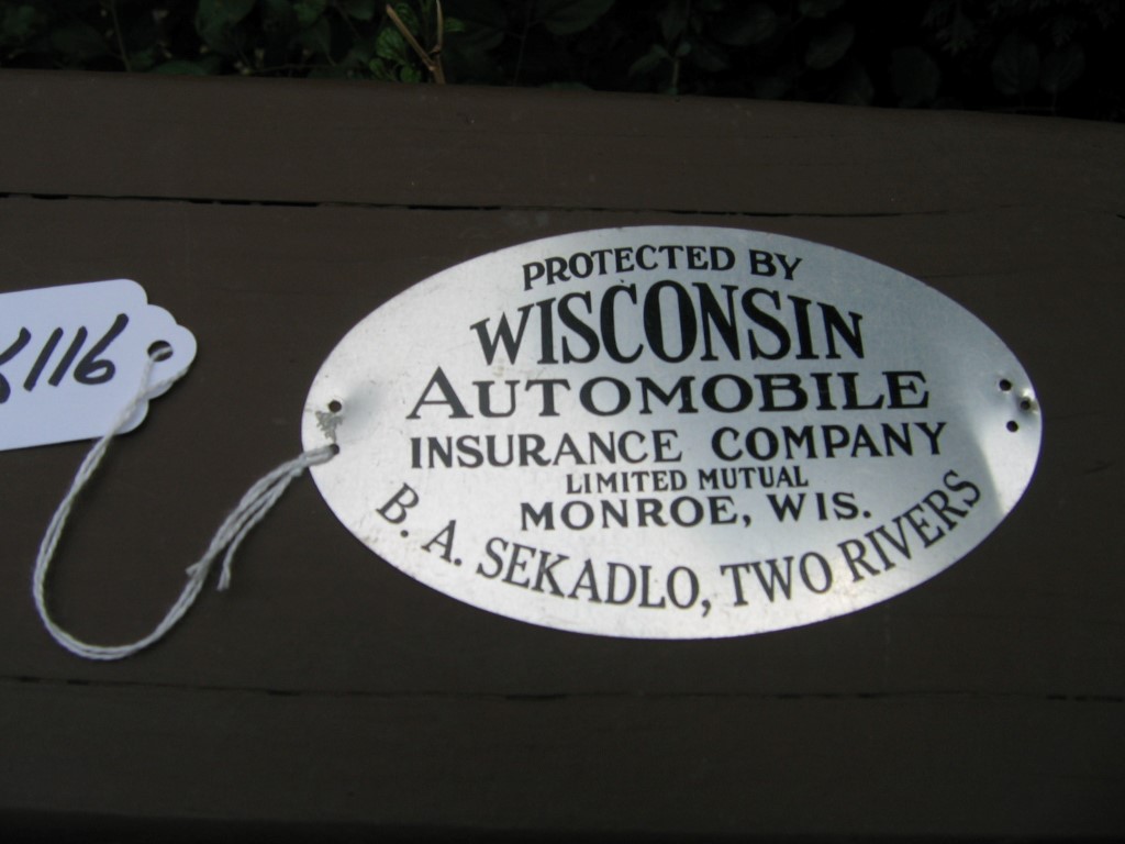 Auto Tag/Badge. Wisconsin Automobile Insurance Co