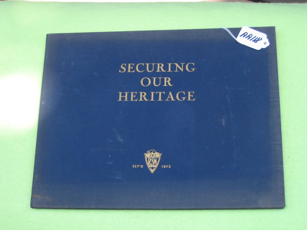 Book. Securing Our Heritage - A Canadian Review.