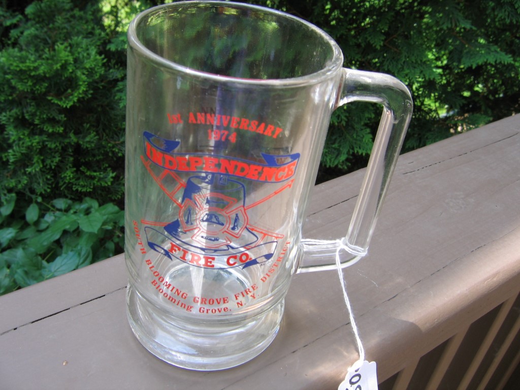 Glass Mug. Independence Fire Co. South Blooming G