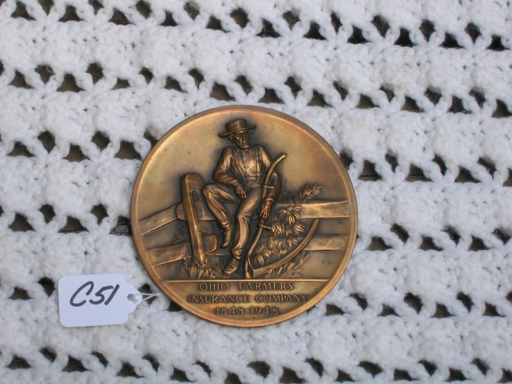 Paper Weight. Ohio Farmers Insruance Company 1848