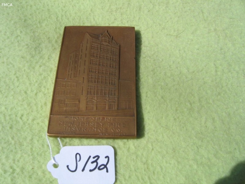 Paper Weight. New Jersey Fire Insurance Company.