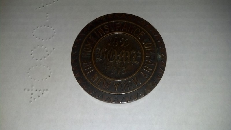Home Insurance Company - 60th Anniversary Bronze P