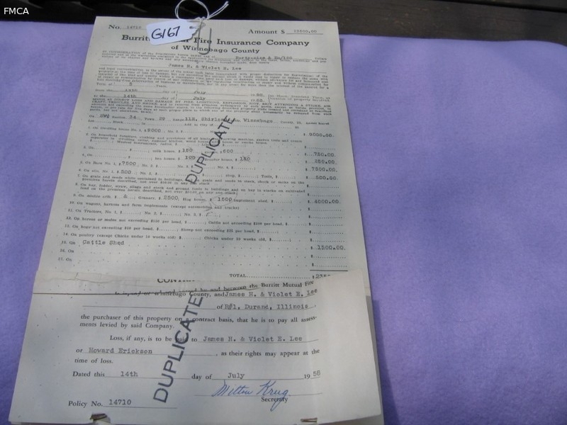 Farm Insurance Policy. Burritt Mutual Fire Insura