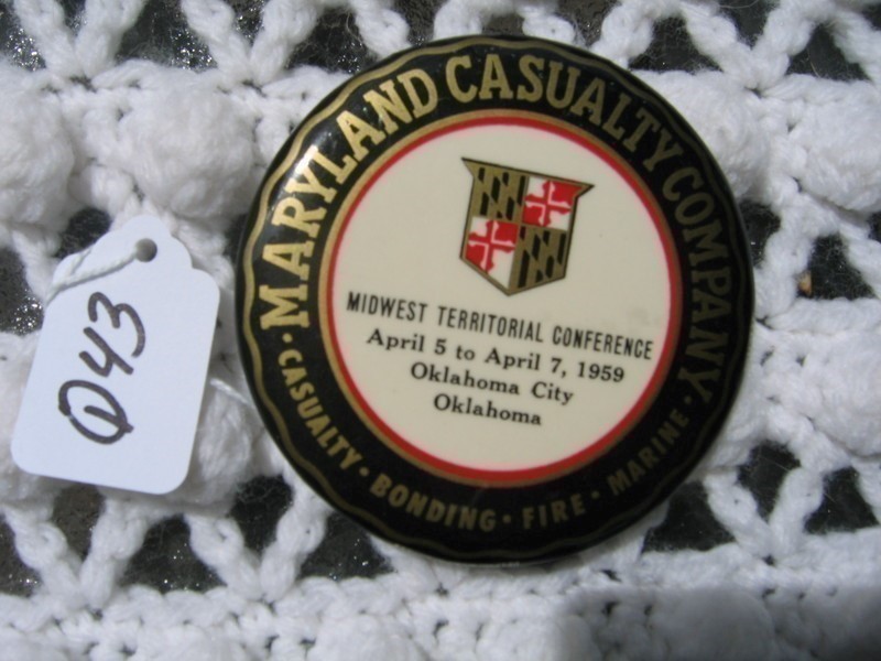 Advertising Mirror. Maryland Casualty Company. M