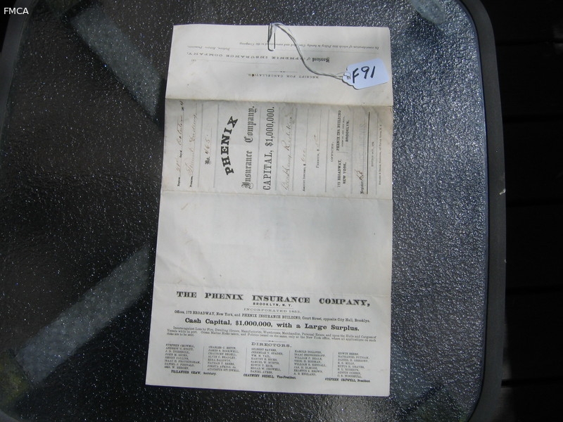 Phenix Insurance Company. Insurance Policy. Cove