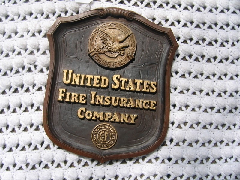 United States Fire Insurance Company. Agency Plaq