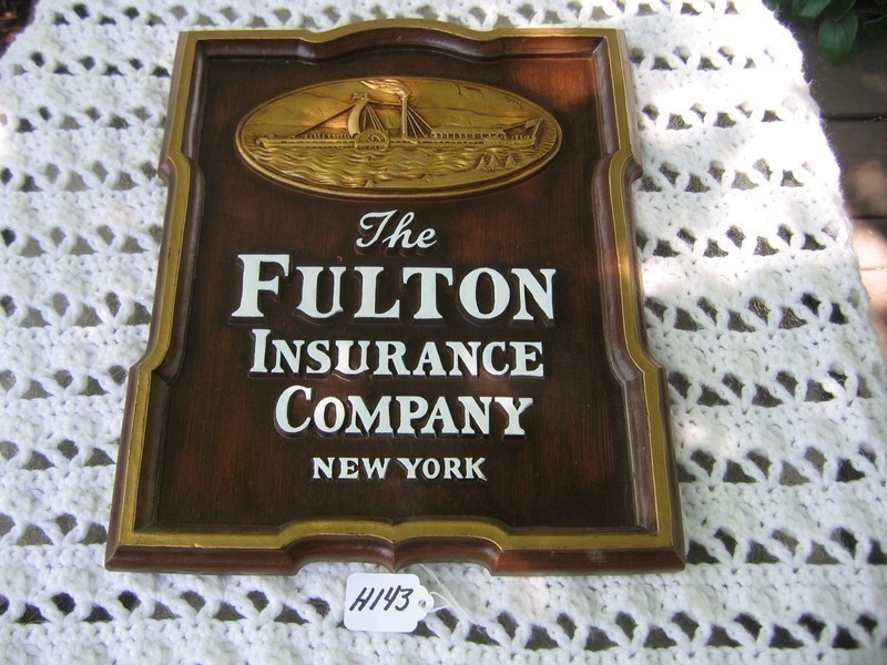 Fulton Insurance Company. New York. Burlwood Sig
