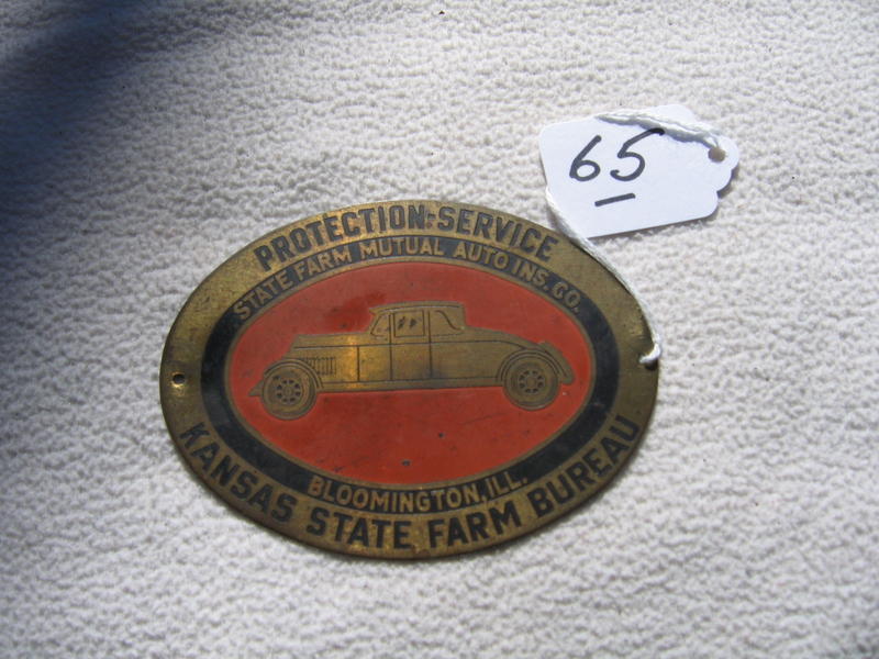 State Farm Mutual Auto Ins. Co. Auto Badge. Kansa