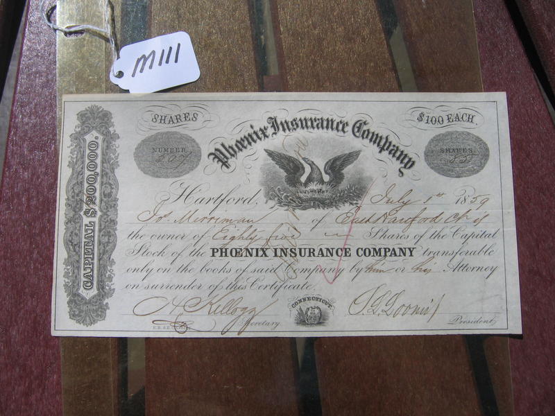 Phoenix Insurance Company. 85 Shares of the Capita