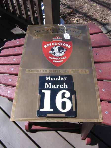 Royal Globe Insurance Group. Advertising Calend