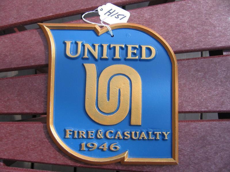 United Fire & Casualty. 7 1/2x7 5/8. 1946. Agen