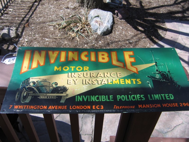 Invincible Policies, Ltd. London, England. Sign.