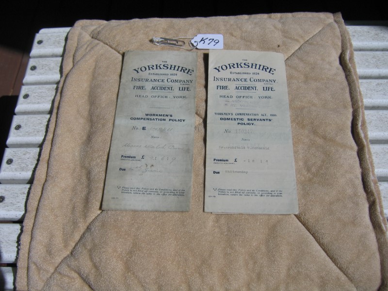 Yorkshire Insurance Company. Head Office: York.