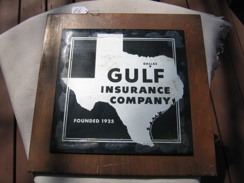 Gulf Insurance Company Plaque. Dallas, Texas. Fo