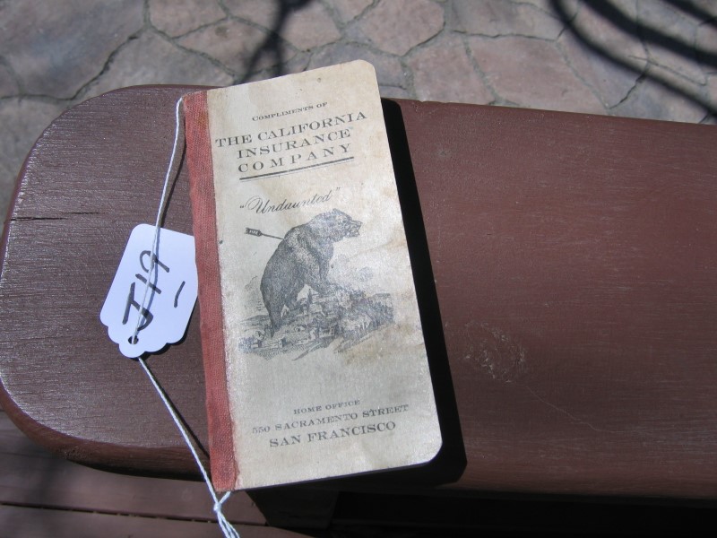 The California Insurance Company. San Francisco.