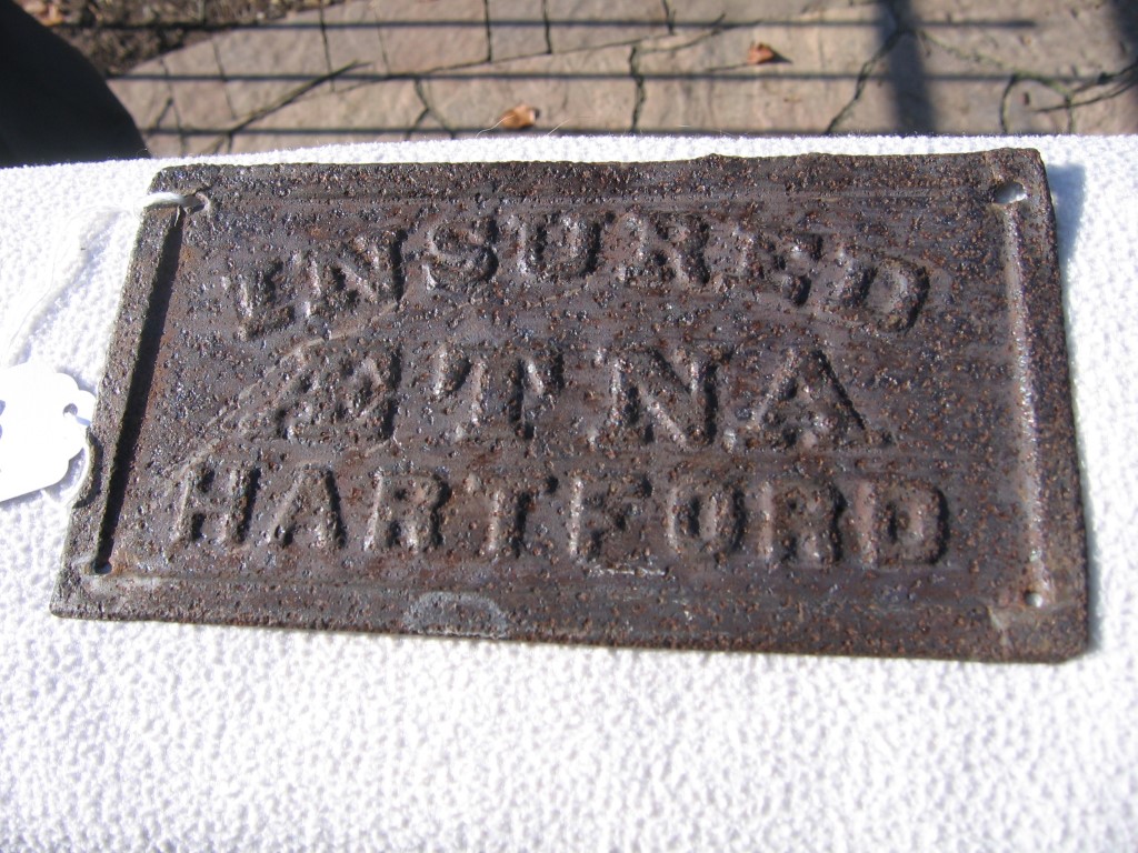 Aetna Insurance Company Fire Mark. Rectangular. T