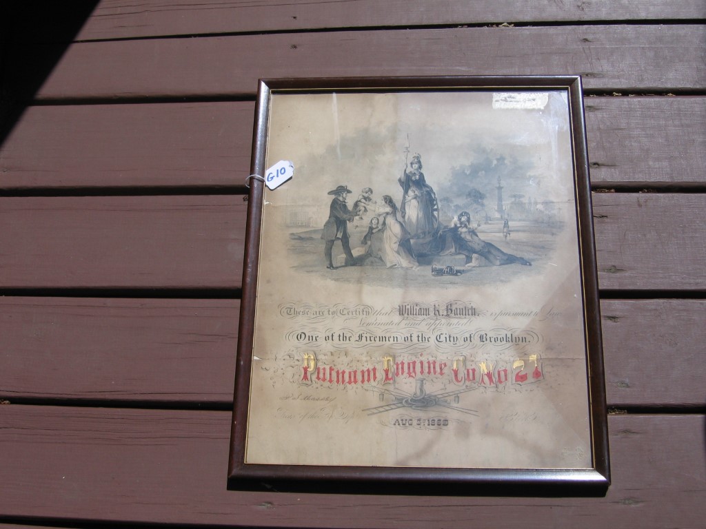 Putnam Engine Co. No. 27. Presentation Piece to