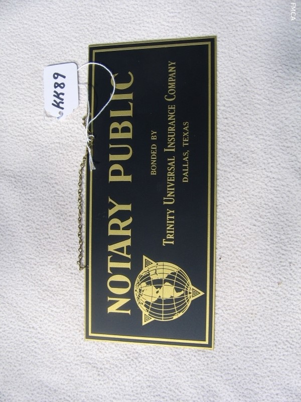 Trinity Ins. Notary Public Sign