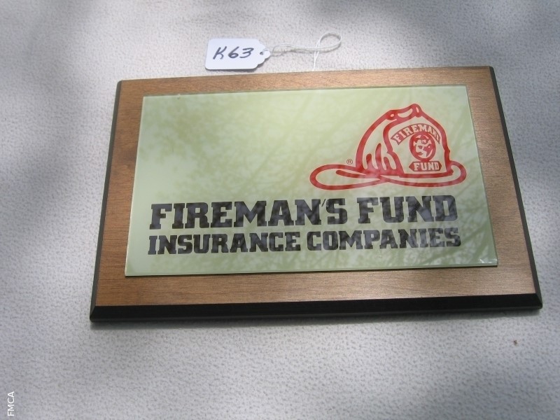 Fireman's Fund Ins. Plaque