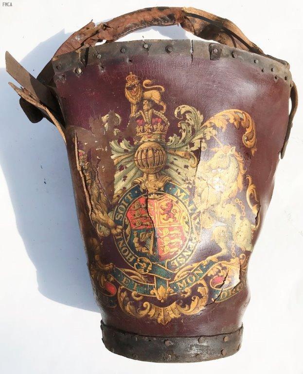 #264 Large British Leather Fire Bucket