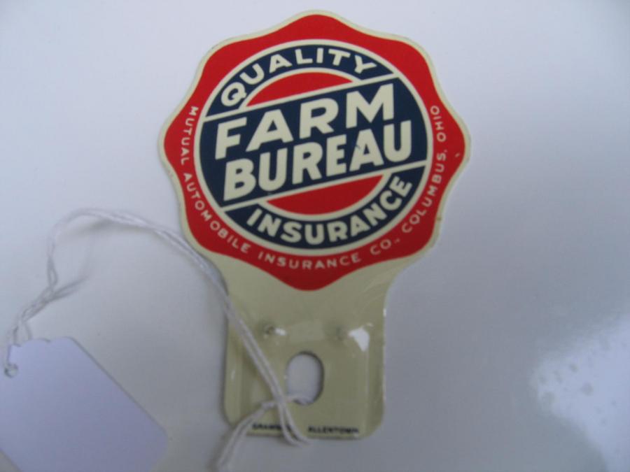 #017 Farm Bureau. Auto Tag/Badge. Columbus, Ohio.