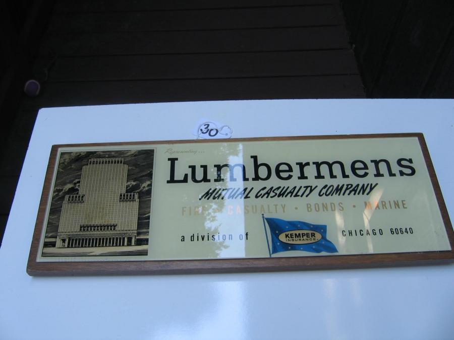 #030 Lumbermens  Mutual Casualty Company Plaque.