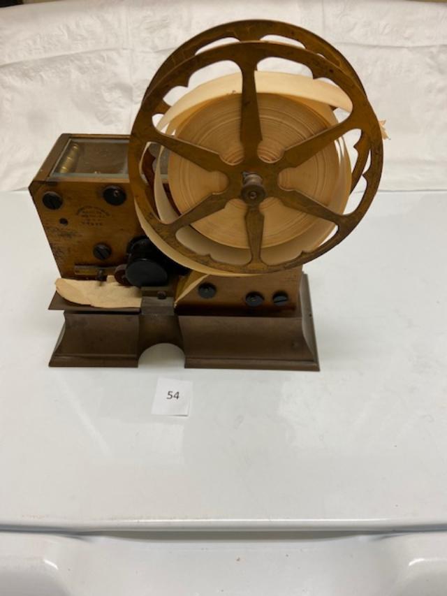 154 Gamewell Punch Register, Ticker Tape Fire Alarm Brass Gamewell Punch Register Fire Alarm